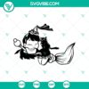 Sexy Witch Fly SVG for Halloween, featuring a spooky design perfect for October 31. High-quality scary SVG for crafting.