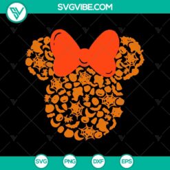 Silhouette Icon Disney Minnie Mickey Mouse Halloween New SVG, Halloween SVG, Scary SVG, Horror SVG
