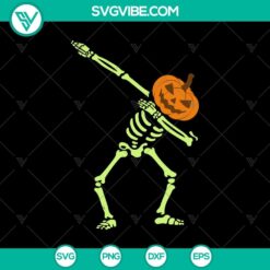 Skeleton Dabbing SVG, Pumpkin Head SVG, Halloween Funny SVG