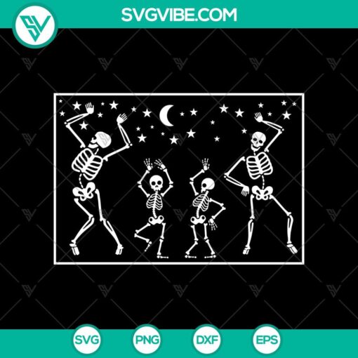 skeleton dancing at night svg skeleton svg funny halloween svg