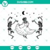 Skeleton Dancing Ballet SVG, Funny Halloween design with skeleton dancing in ballet style, perfect for Halloween crafts and decorations.