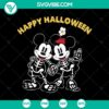 Skeleton Disney Happy Halloween Mickey And Minnie SVG featuring Disney Mouse Halloween design for Halloween.