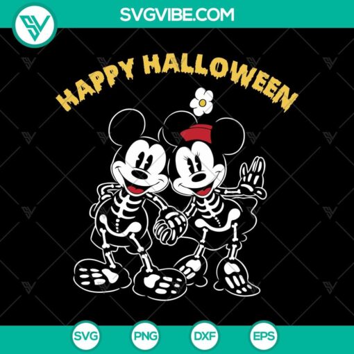 skeleton disney happy halloween svg disney mouse halloween svg mickey and minnie svg