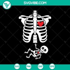 Skeleton Heart Inside SVG, Horror SVG, Halloween SVG, Halloween Scary SVG