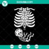 Spooky skeleton inside SVG design for Halloween, featuring a horror theme.