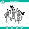 Skeleton Mickey Head Dancing SVG, a comical Halloween design featuring Mickey Mouse skeleton dancing. Perfect for Halloween crafts and decorations.