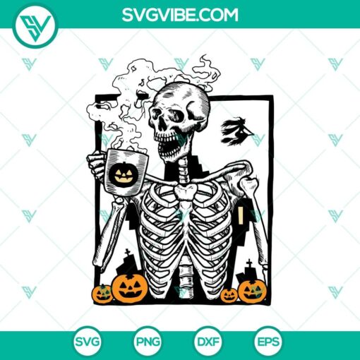 skeleton pumpkin coffee svg skeleton halloween svg pumpkin jacko8217lantern svg