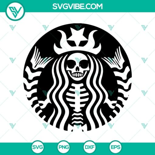 skeleton starbucks logo svg scary starbucks logo svg starbucks halloween svg