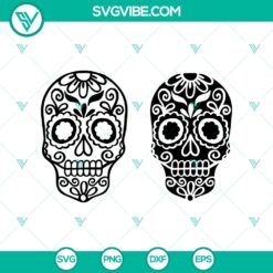 Halloween, Skull SVG, SVG Files, Skeleton Sugar Skull SVG, Floral Skull SVG, 14