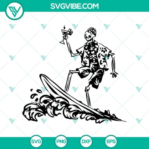 skeleton surf svg skeleton summer vacation svg funny skeleton svg