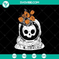 Skull Astronaut SVG with horror and Halloween theme, featuring a scary and spooky astronaut design.