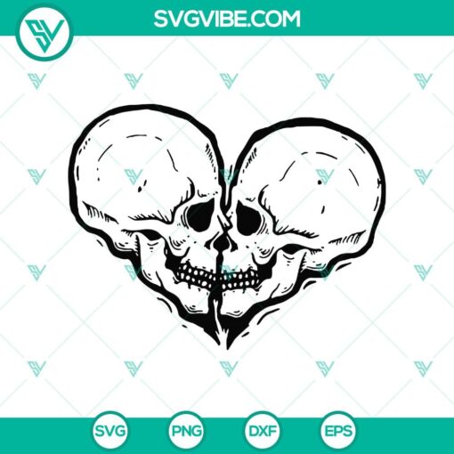 skull heart svg skull love kiss svg skull halloween svg