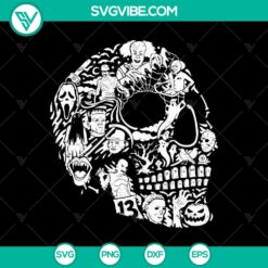 Skull Horror Characters SVG, Horror Skull SVG, Halloween SVG