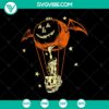 Skull Hot Air Balloon SVG featuring a skull with wings flying in a spooky Halloween balloon design. Great for festive crafting projects.