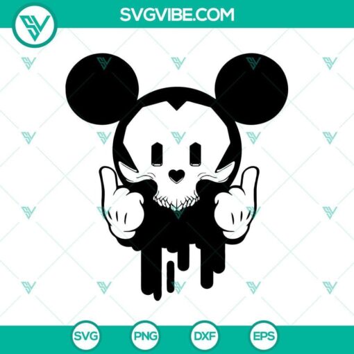 skull mickey svg halloween svg scary svg horror svg