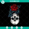 Skull Rose SVG and Horror SVG design in digital format for crafting and Halloween themes.