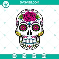 Halloween, Skull SVG, SVG Files, Skull Roses Flowers SVG, Skull SVG, Halloween 9