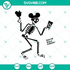 Social D Mickey Mashup SVG, Bacon Loves Tomato SVG, Mickey Head Skeleton SVG