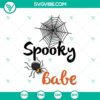 Spooky Babe Halloween SVG design with scary elements, ideal for October 31 projects.