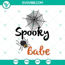 Spooky Babe Halloween SVG design with scary elements, ideal for October 31 projects.