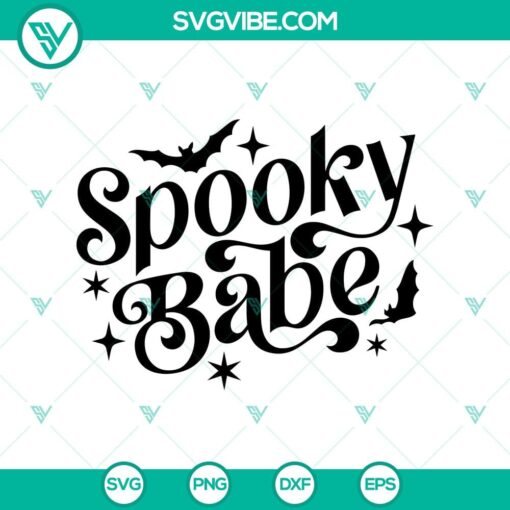 spooky babe svg spooky bat svg halloween svg