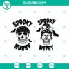 Spooky Hubby SVG and Spooky Wifey SVG for Halloween crafts, couple-themed designs.