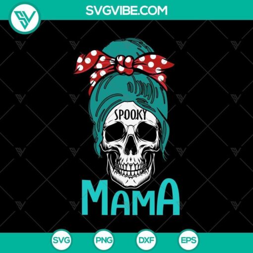 spooky mama skeleton bandana svg halloween svg trick or treat svg halloween mom svg