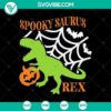 Spooky Saurus Rex Halloween Horror SVG for Scary Halloween decorations.