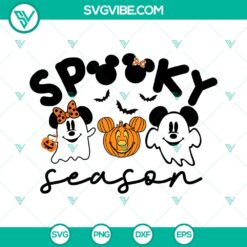 Spooky Season Mickey Boo Pumpkin SVG | Halloween Disney Cut Files