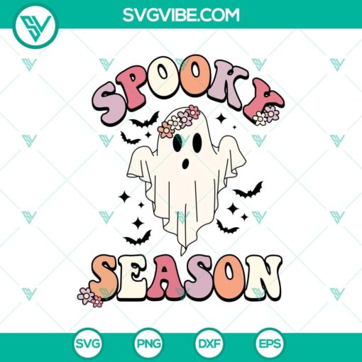 spooky season svg floral ghost svg halloween spooky svg