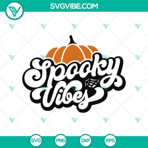 spooky vibes pumpkin svg halloween svg pumpkin scary svg horror svg