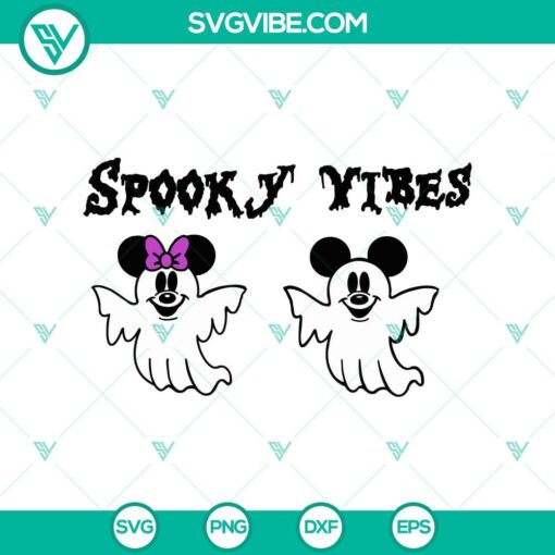 spooky vibes svg disney mouse ghost svg funny halloween svg