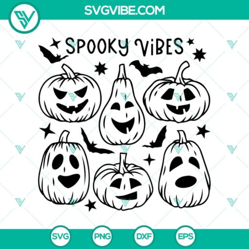 spooky vibes svg jackolatern pumpkin svg halloween svg