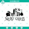 Squad Ghouls Nightmare Before Christmas SVG featuring movie characters for Halloween. Perfect for spooky crafts and decorations.