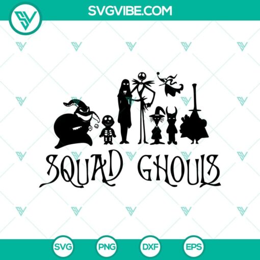 squad ghouls the nightmare before christmas svg movie characters svg halloween svg