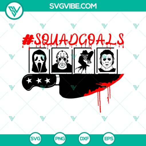 squadgoals horror characters svg horror movie knife svg halloween svg