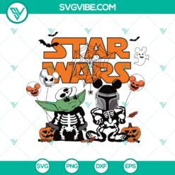 Halloween, Star Wars SVG, SVG Files, Star Wars Halloween SVG, Baby Yoda And 1