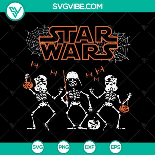 star wars skeleton dancing svg funny darth vader svg star wars halloween svg