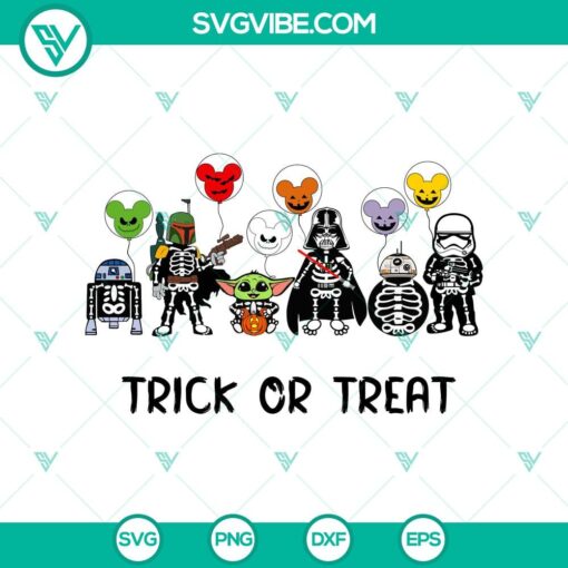 star wars trick or treat svg star wars halloween svg star wars characters skeleton svg