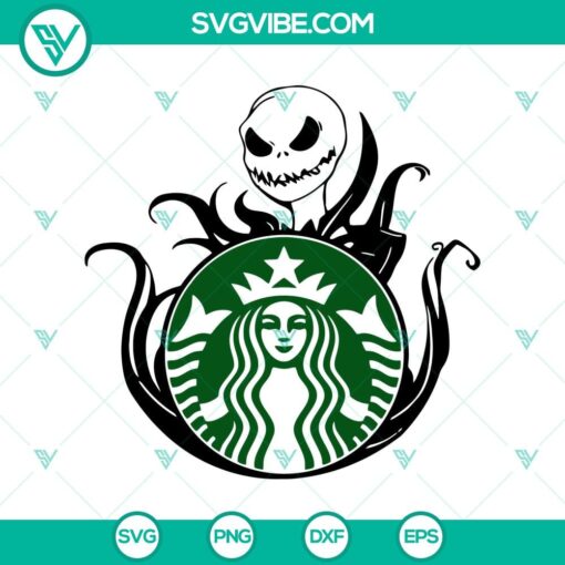 starbucks cold cup svg jack skellington svg halloween svg