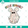 Stay Spooky, Mickey Mouse ghost SVG design for Groovy Halloween decor. Cute and fun Halloween-themed SVG for craft projects.