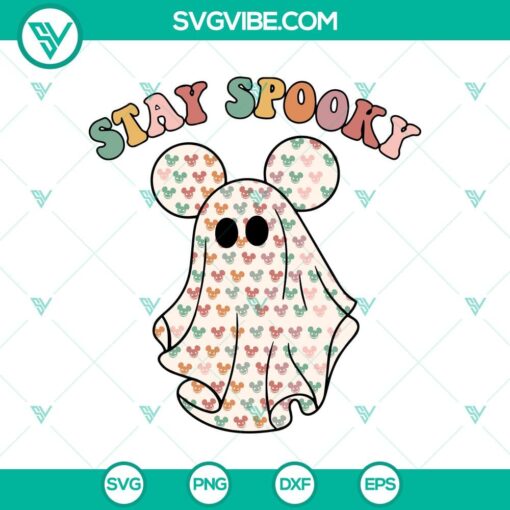 stay spooky svg mickey ghost svg groovy spooky halloween svg