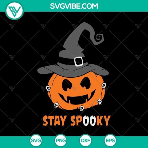 stay spooky svg pumpkin halloween svg witch hat halloween svg