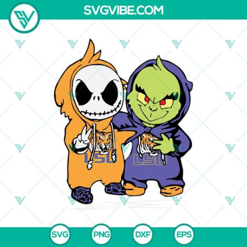 stitch and jack fan lsu tigers football svg stitch svg jack skellington svg nfl svg