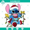 Stitch Christmas Lights SVG featuring Lilo & Stitch and Disney characters in a festive holiday design. Perfect for holiday crafting projects.