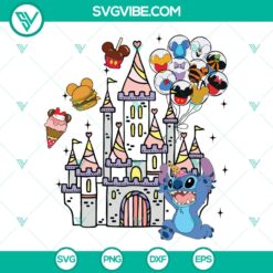 Stitch Disney Castle Balloon SVG | Magical Adventure Cut Files