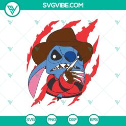 Halloween, Stitch SVG, SVG Files, Stitch Freddy Krueger SVG, Halloween SVG, 23