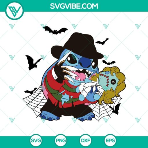 stitch freedy krueger svg horror stitch svg disney halloween svg