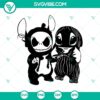 Jack Skellington Halloween SVG cut file for Cricut & Silhouette machines. Featuring a spooky stitch design. Great for Halloween crafts.