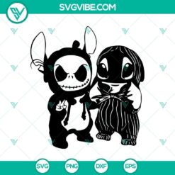 Stitch Jack Skellington SVG DXF EPS PNG Cut Files, Halloween SVG File, Halloween Cricut &amp; Silhouette Designs